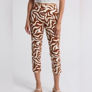 SPANX on the go ankle slim straight leg zebra tall
